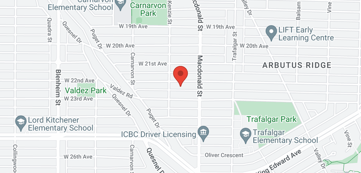 map of 2862 W 22ND AVENUE